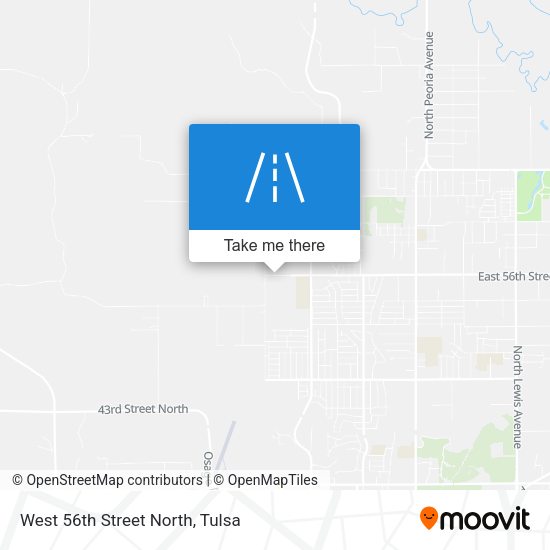 West 56th Street North map