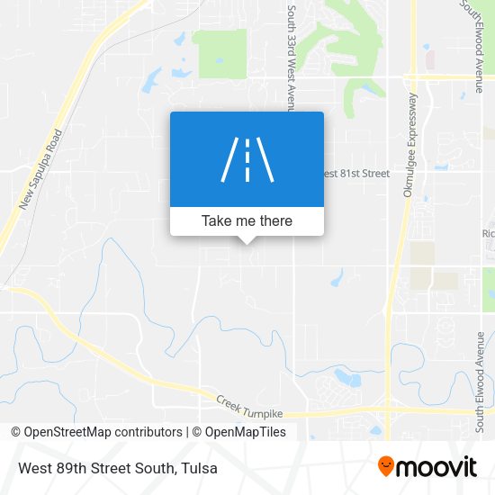 West 89th Street South map