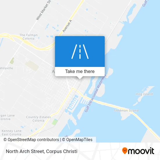 North Arch Street map