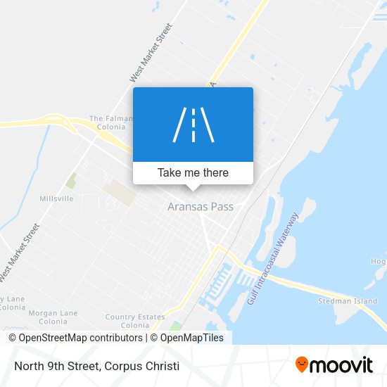 North 9th Street map
