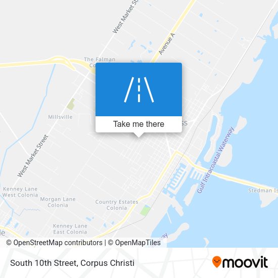 South 10th Street map