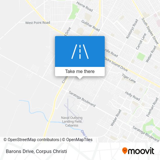 Barons Drive map