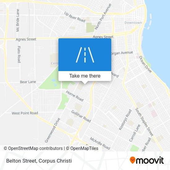 Belton Street map