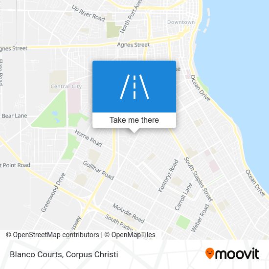Blanco Courts map