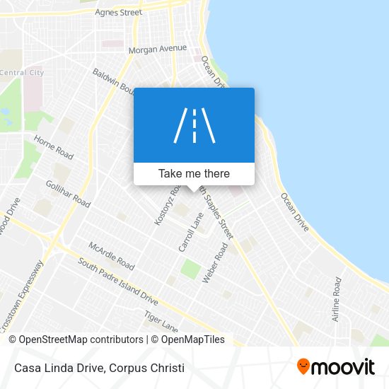 Casa Linda Drive map