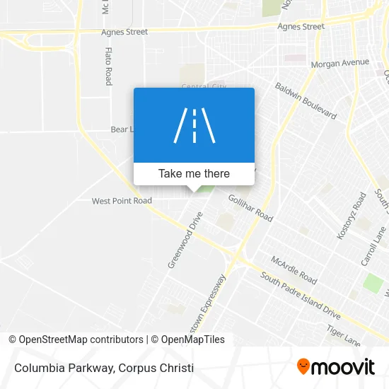 Columbia Parkway map