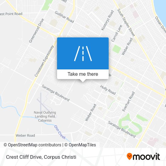 Crest Cliff Drive map