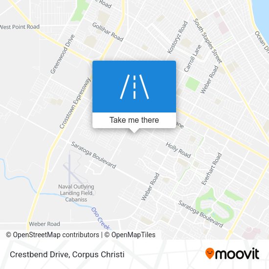 Crestbend Drive map