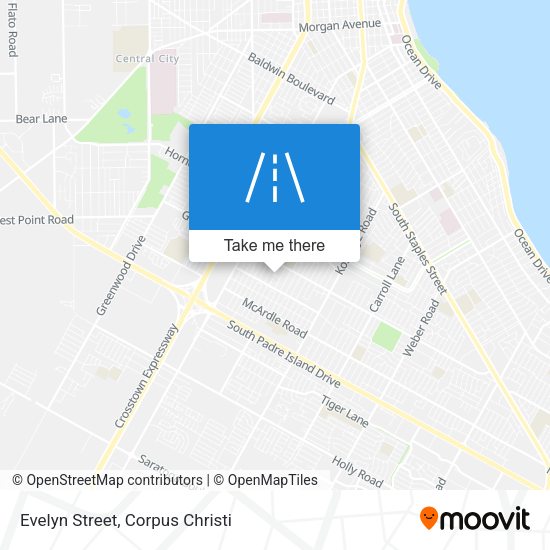 Evelyn Street map