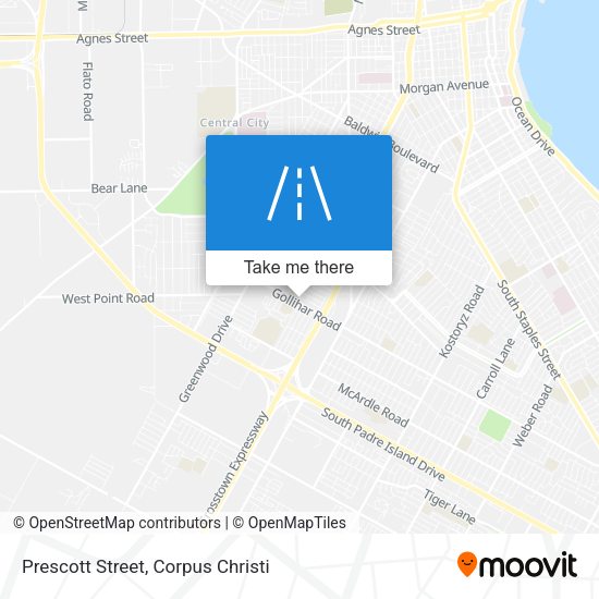 Mapa de Prescott Street