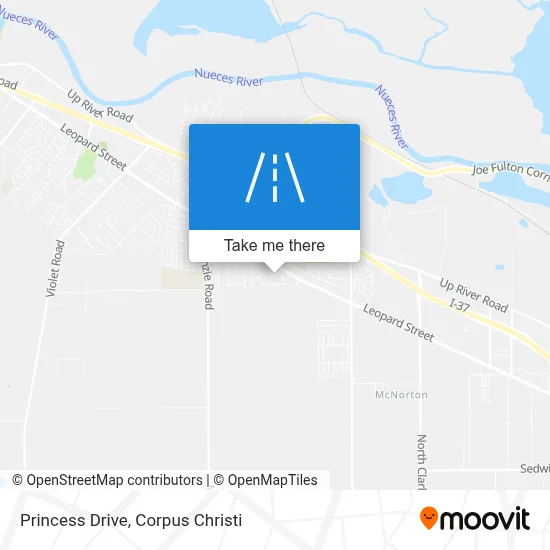 Princess Drive map