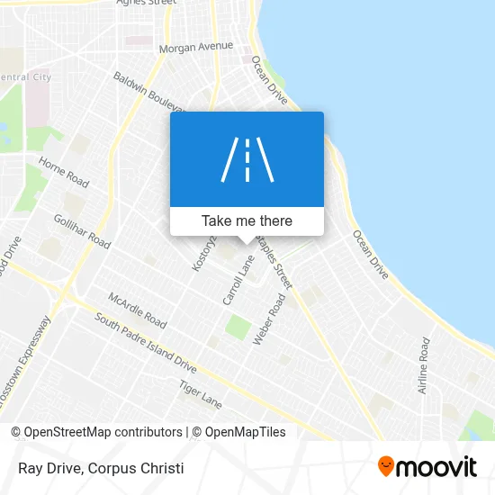 Ray Drive map