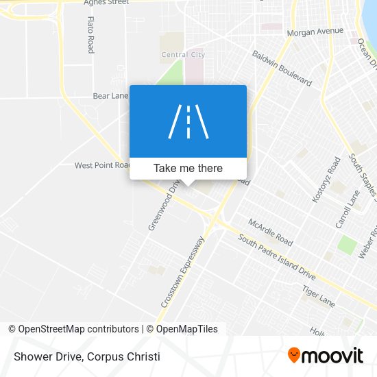 Shower Drive map