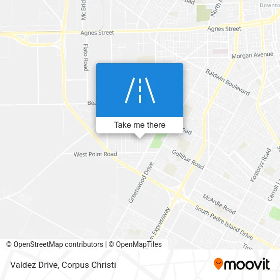 Valdez Drive map