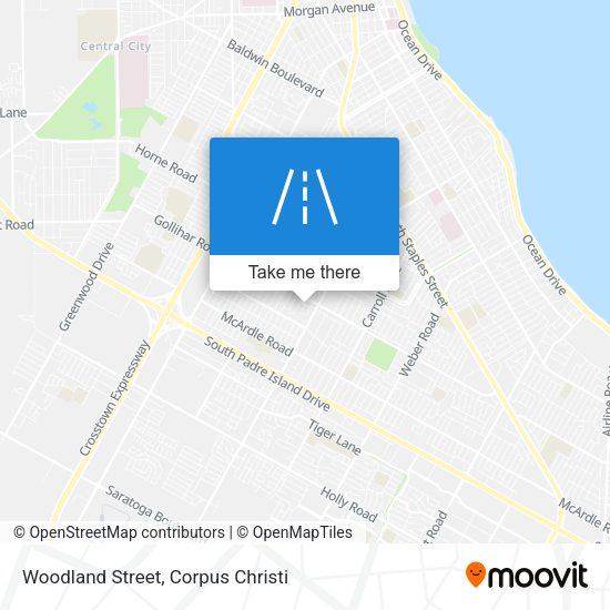 Woodland Street map