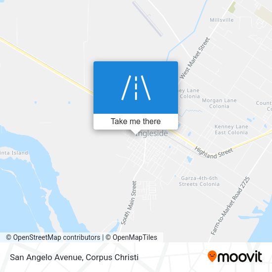 San Angelo Avenue map