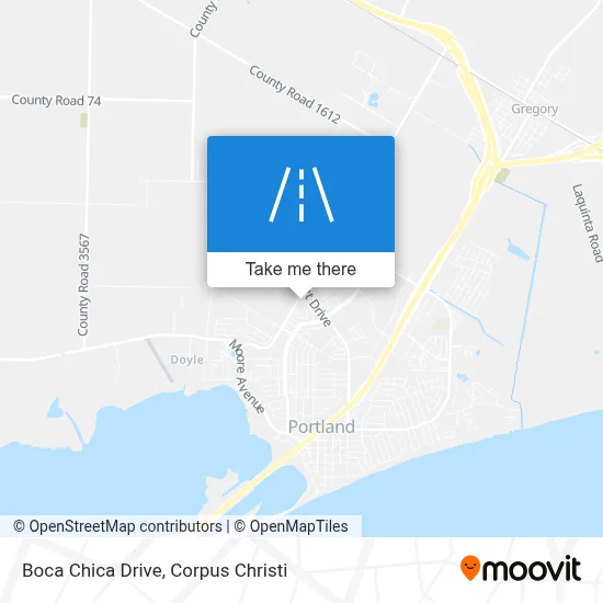 Boca Chica Drive map