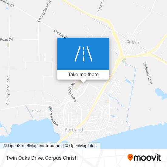 Twin Oaks Drive map