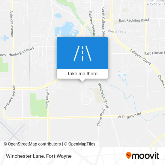 Winchester Lane map