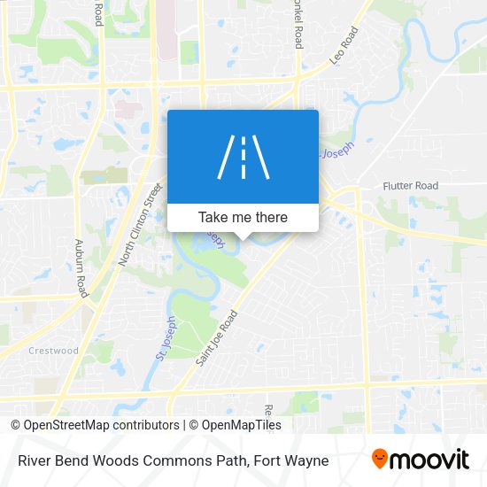 River Bend Woods Commons Path map