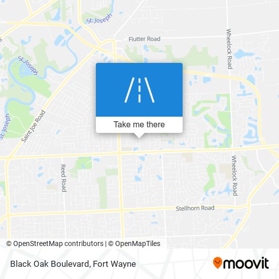 Black Oak Boulevard map