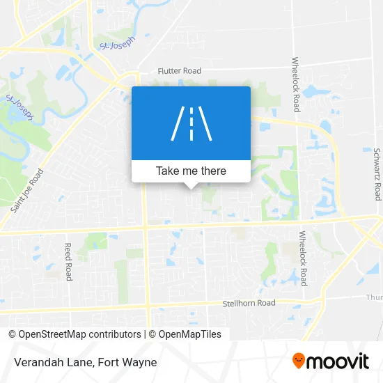 Verandah Lane map