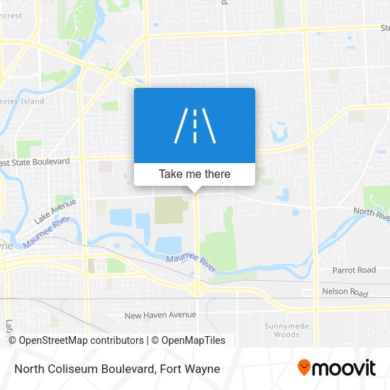 North Coliseum Boulevard map