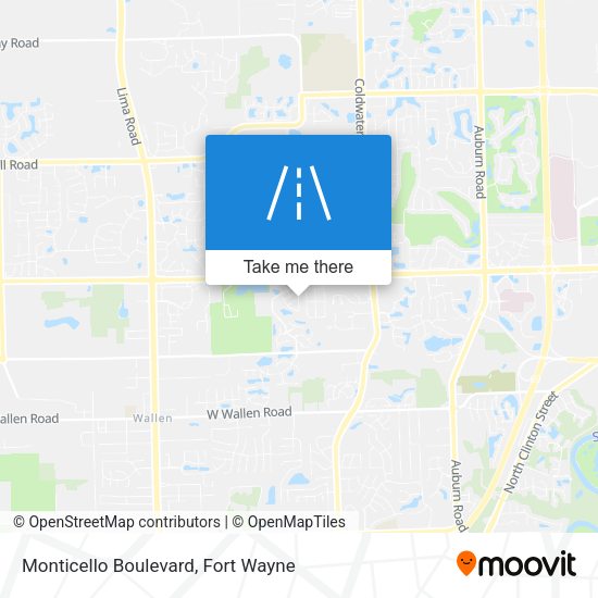 Monticello Boulevard map
