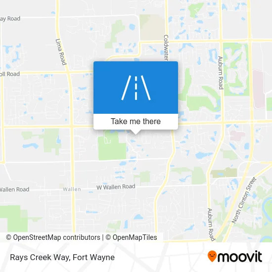 Rays Creek Way map