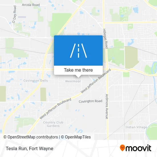 Tesla Run map