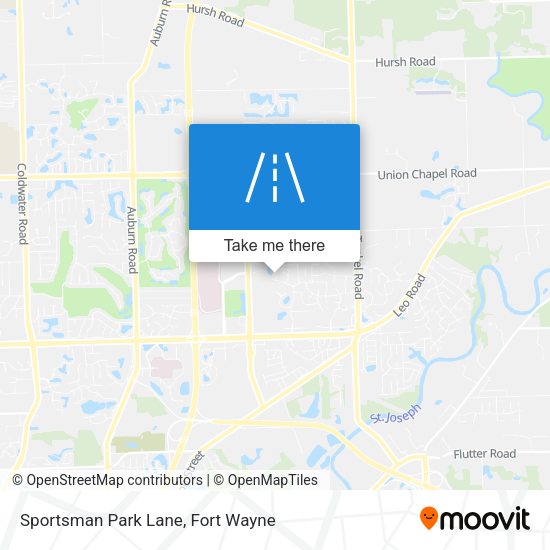Sportsman Park Lane map
