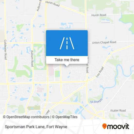 Sportsman Park Lane map