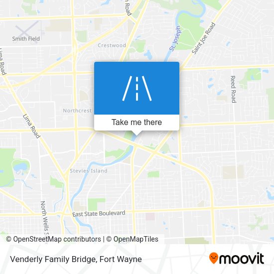 Venderly Family Bridge map