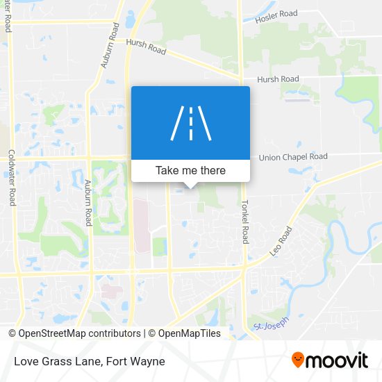 Mapa de Love Grass Lane