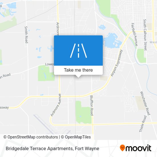 Mapa de Bridgedale Terrace Apartments