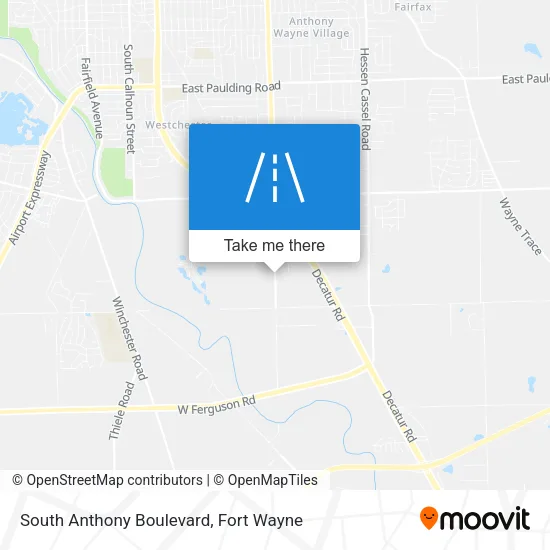 South Anthony Boulevard map