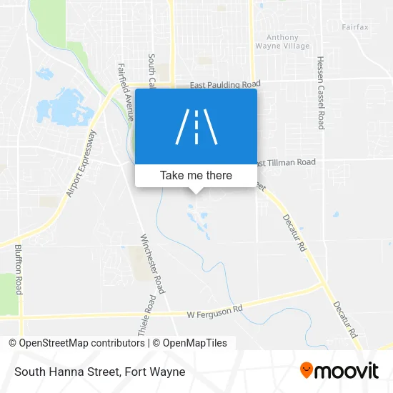 South Hanna Street map