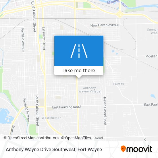 Anthony Wayne Drive Southwest map