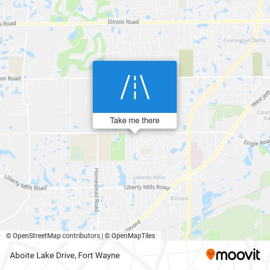 Aboite Lake Drive map