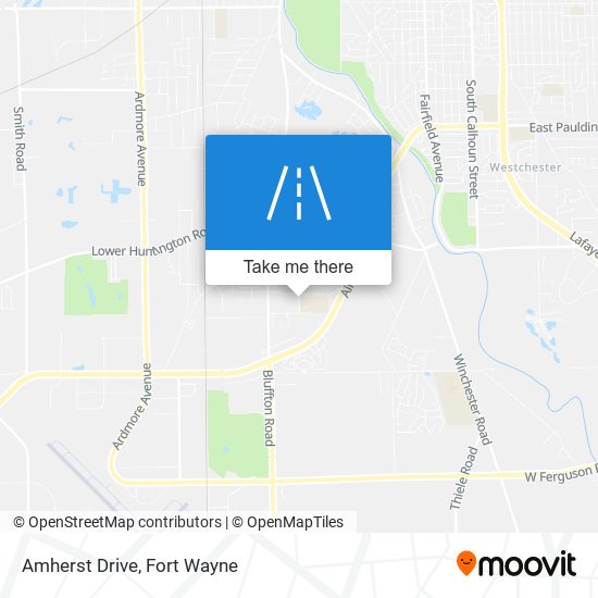 Amherst Drive map