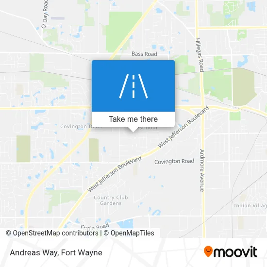 Andreas Way map