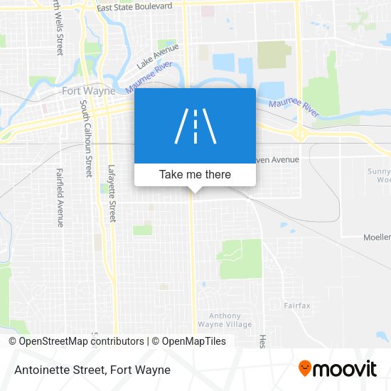 Mapa de Antoinette Street