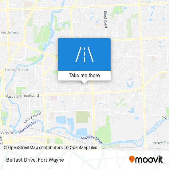 Belfast Drive map