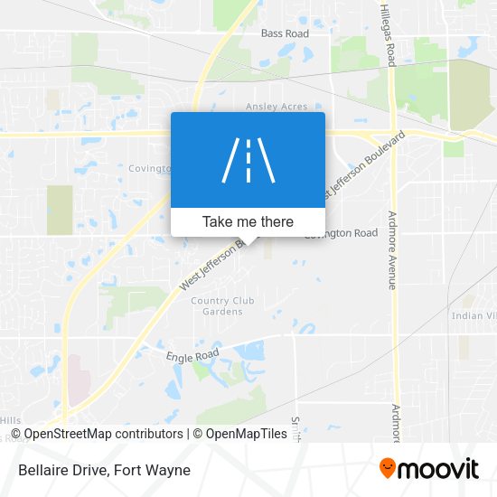 Bellaire Drive map