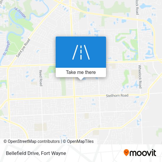Bellefield Drive map