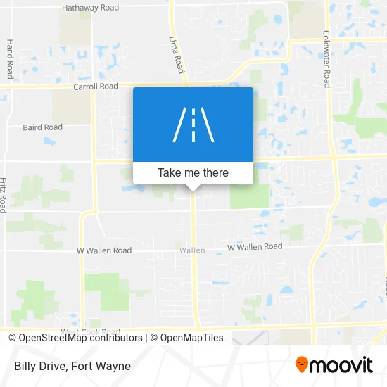 Billy Drive map
