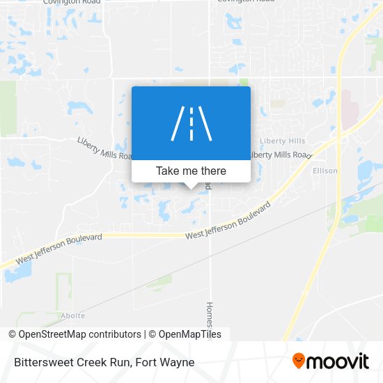 Bittersweet Creek Run map
