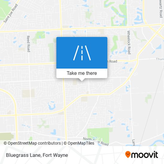 Bluegrass Lane map