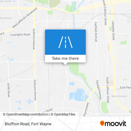 Bluffton Road map
