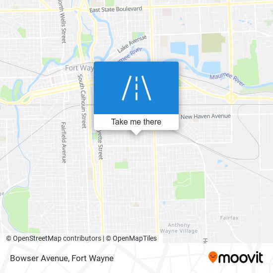 Bowser Avenue map